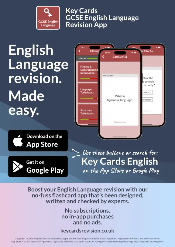 Key Cards GCSE English Language Flyer Preview