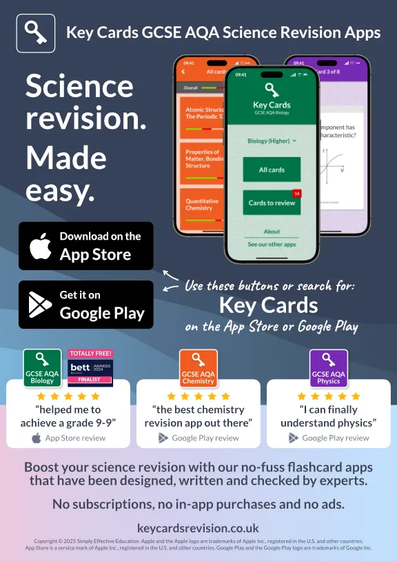 Key Cards GCSE AQA Science Flyer Preview