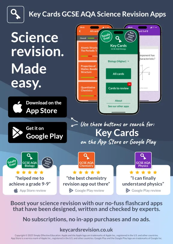 Key Cards GCSE AQA Science Flyer Preview